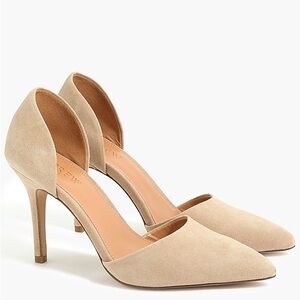 J. Crew Beige Suede Pointy Toe Heels